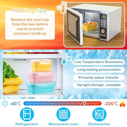 Zourglow 3Pcs Silicone Collapsible Camping Bowl, 350 + 550 + 800 ml — view 4