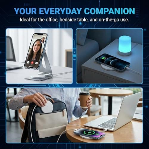 Magnetic Wireless Pad Charger Compatible with Most Qi-Enabled Phone Earbuds — view 6