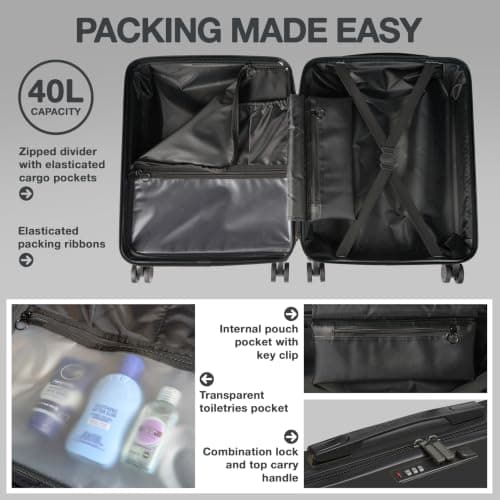 Cabin Max Cabin Suitcase Large for Ryanair, Easyjet 55x40x20 Hand Luggage — view 4