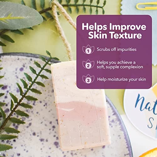 The Natural Spa | Handcrafted Soap Bar | Moisturising & Gentle Exfoliation | Patchouli & Rose, Cocoa Butter & Almond Oil | For All Skin Types & Travel Use | 100g — view 6