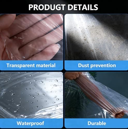 QISF Extra Large Clear Plastic Bags 24" x 35" (60 x 90 cm), 5 PCS Waterproof Jumbo Storage Bags,Suitcase Storage Bag for Loft,Luggage,Comforter,Chair,Toys,Bedding — view 4