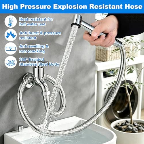 Home Handheld Toilet Set Bidet Sprayer with Faucet Spray for Toilet — view 3