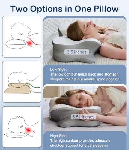 CosBed Cervical Neck Pillow, Memory Foam Pillow for Neck Support and Relief — view 4