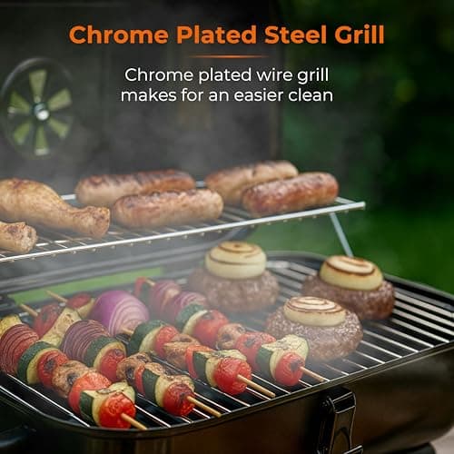Tower Compact Charcoal Grill with Collapsible Legs & Portable Design, Black, T978539 — view 5