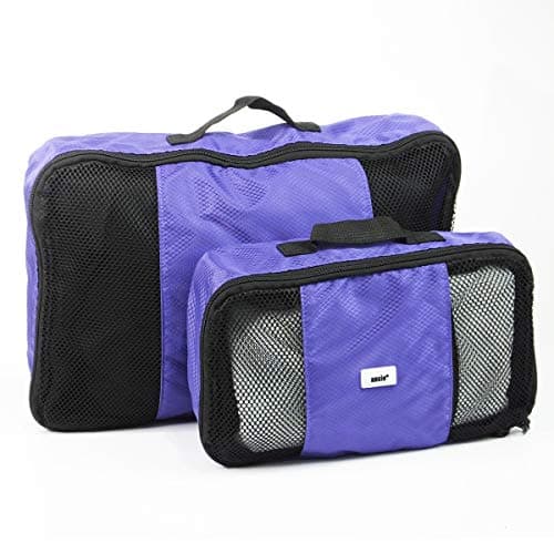 ANSIO Packing Cubes for Suitcase, 6-Piece Travel Luggage Organiser, Purple — view 6