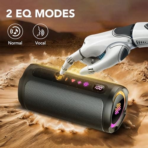 aowoka Bluetooth Speaker, Portable Wireless Bluetooth 5.4 Speaker, 20W Stereo Sound, Deep Bass, LED Display, 20H Playtime, IPX7 Waterproof, TWS Pairing for Outdoor, Party, Travel — view 4