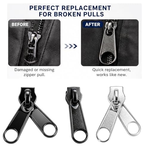 85pcs Zip Repair Kit Zipper Repair Kit with Pliers Zipper Pull Replacement Zipper Pulls Universal Zip Puller Repair Kit UK for Clothes Bags Tents Luggage — view 3