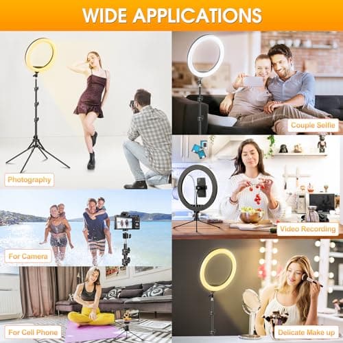 11.5" Ring Light with Tripod & Quadpod Stands for Phone — view 2