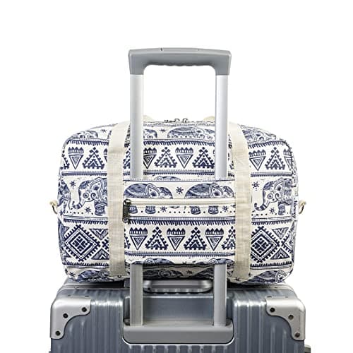 for Ryanair Cabin Bags 40x30x20 Underseat Foldable Travel Duffel Bag Holdall Tote Carry on Hand Luggage Overnight for Women and Men 20L (Elephant (with Shoulder Strap)) — view 5