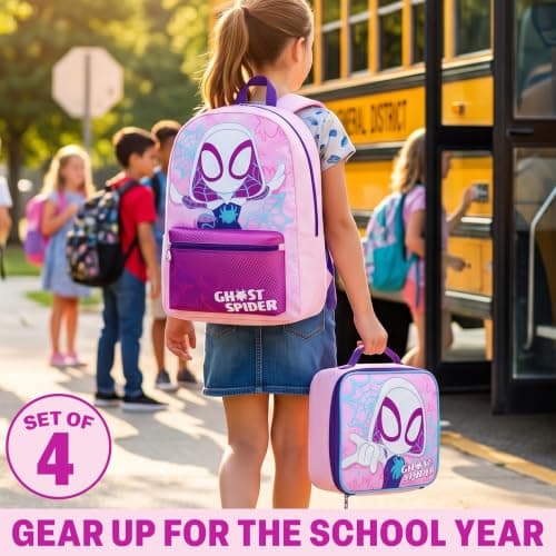 Get Trend Marvel Ghost Spider Girls Large Backpack Set 4 Pcs, 46cm Rucksack — view 2
