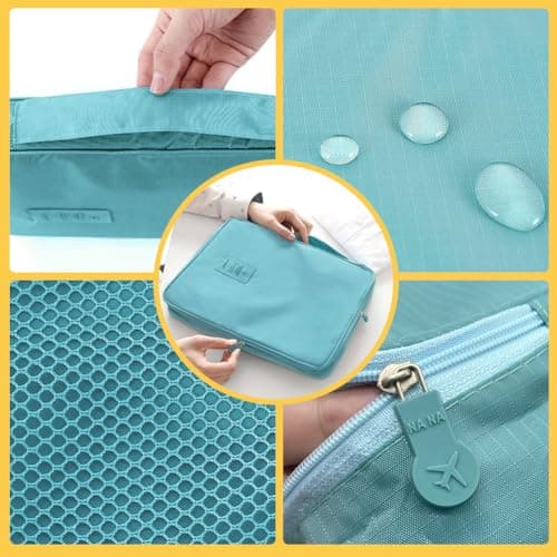 AffeGifts Shirt Carrier for Travel, Portable Shirt Travel Bag Anti Wrinkle Shirt Tie Organizer for Business Trip (Blue) — view 6