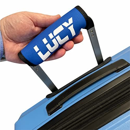 Luggage Handle Wrap/Cover for Suitcase/bags Grip/Case Identifier perfect for travel Neoprene Wrap printed with name Luggage Tag (Navy Blue, Single Strap) — view 3