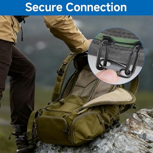 Aihoom 12PCS Zipper Lock Clips, Dual Opening S-Hook Zipper Pull Locks, Anti Theft Can Make Backpack Lock,Outdoor Travel Clip,Double Opening Snap S Hooks Zippers Pull for Traveling Camping — view 5