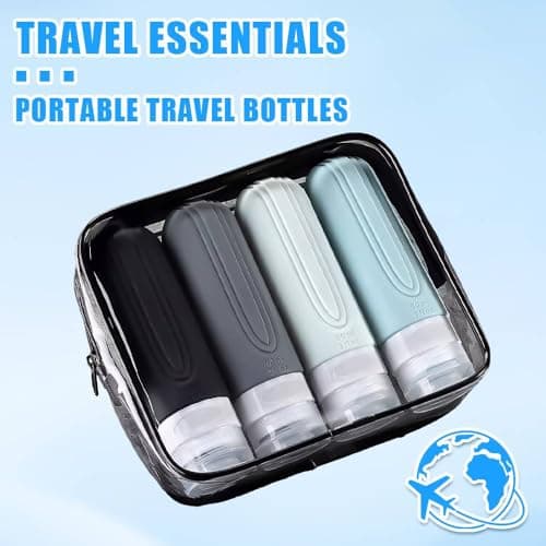 Henyall 4Pcs Travel Bottles for toiletries, 90ml Silicone Containers Set — view 2