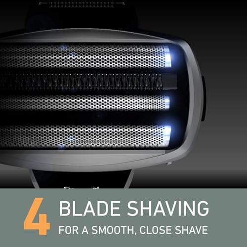 Panasonic ES-RF31 Premium Wet and Dry 4-Blade Electric Shaver for Men with Flexible Pivoting Head, Silver, UK 2 Pin Plug — view 2