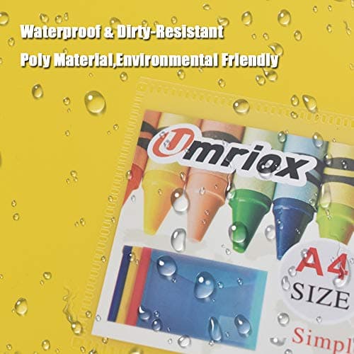 Wallets - 10 Pack A4 Folders Document Files Envelope - Plastic Popper With Label Pocket and Snap Button for School Office Homework Travel, Assorted Colours — view 5