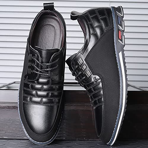 COSIDRAM Mens Loafers Casual Sneakers Comfort Fashion Driving Walking Moccasins Flat Shoes Business Dress Office Black 10 — view 3