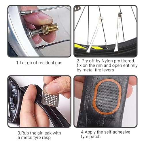 16-in-1 Bike Tool Kit, Portable Bycle Puncture Repair Kit, Multifunction Repair Tools for Road & Mountain Bicycles — view 5