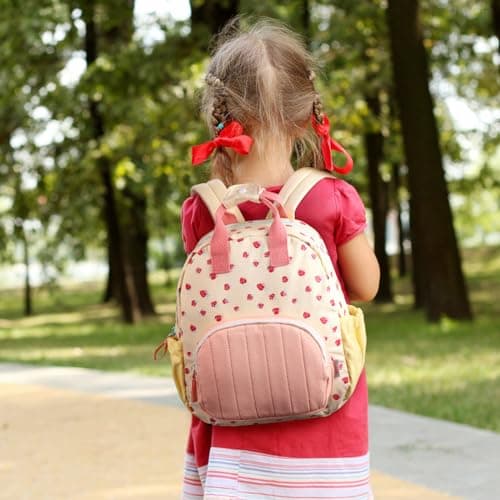 GAGAKU Toddler Backpack for Girls - Kids Backpacks Mini Children Backpack 2-4 years Cartoon Breathable Comfortable Preschool Kindergarten Elementary Rucksack Travel Bag - Pink Strawberry — view 6