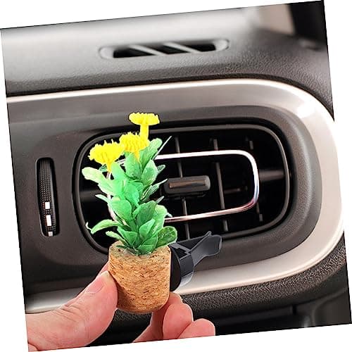 Car Air Freshener Clip Simulated Plant Pot Vent Decoration — view 6