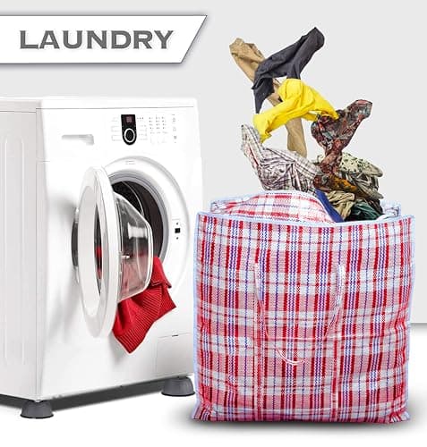 5 PACK Strong Extra large Jumbo Storage Laundry zipped bag Reusable 60 x 60cm — view 3