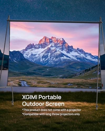 XGIMI Outdoor Portable Projector Screen 70" Foldable & Lightweight - Camping/Backyard Compatible with Horizon Series/Mogo Series/Halo+ Series Long Throw Projectors | HD/4K HDR10+ | Travel Movie Screen — view 2