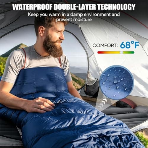 Sleeping Bag for Adults & Kids, 3-4 Season Sleeping Bags With Compact Bag — view 6