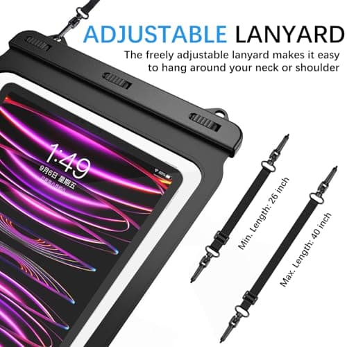 Waterproof Tablet Case, Tablet Pouch Dry Bag Fit 2025 MacBook Air-iPad Air 13" iPad 11"A16-iPad Pro 12.9“ 6/5/4/3 iPad Pro 10.5/9.7 iPad Air 5/4/3 10.9" 2022/2020, Galaxy Tab S10+ S8/S7/A9 — view 2