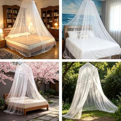 SUODAO Mosquito Net for Bed, 60 x 250 x 1050 cm Dome Canopy for Single Double Bed kids bed canopy for girls Mosquito Protection Hanging Net Mosquito Net Travel canopy bed curtains for Travel and Home — view 4
