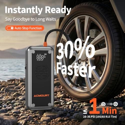 7000A Jump Starter Power Pack with Air Compressor 12V Car Battery Booster — view 4