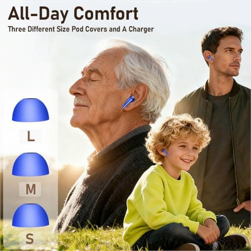 CXPSUE Wireless Earbuds 2 Pack, ANC in-Ear Bluetooth Headphones, Big Bass Durable, Lightweight Design for Noisy Factories, Gym, and Travel, 60 Hour Long Playtime — view 5