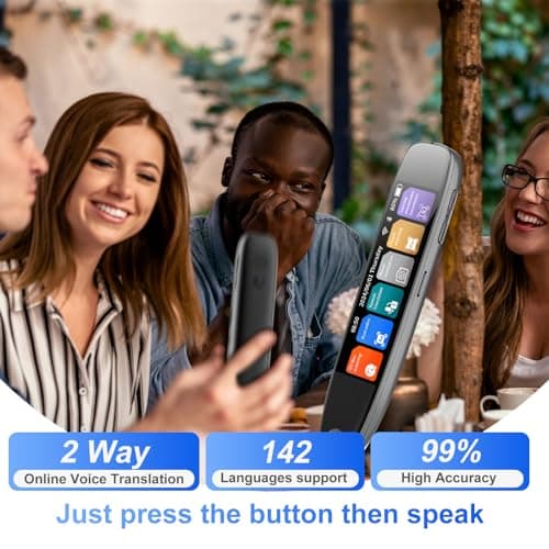 Scan Reader Pen, 142 Languages Scan Translator Pen,Supports Speech & Scan to Text, Real Time Pen Reader Scanner,Smart Reading Pen for Dyslexia, Elderly, Kids, Students (Dark Grey) — view 3