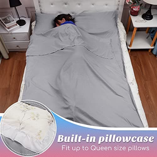 Irenare Self Tan Sleep Sack Reusable Lightweight Tanning Cover, Silver Gray — view 4