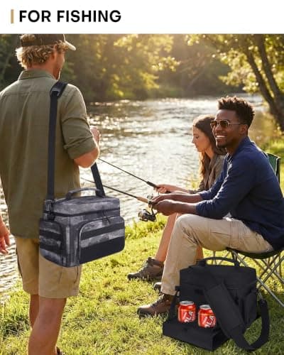 12L Insulated Lunch Box for Men, Leakproof Cooler Lunch Bag for Work — view 2
