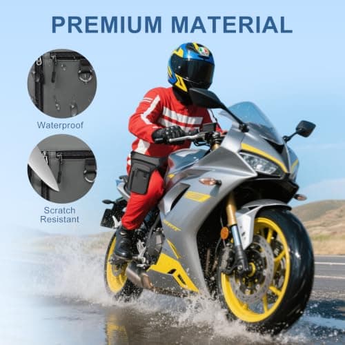 Flintronic Motorcycle Leg Bag, Hiking Waist Pack, Thigh Fanny with Adjustable Waist and Thigh Strap, Multi-Function Sports Pouch Bag, for Men Women Cycling Running Traveling and Fishing — view 5