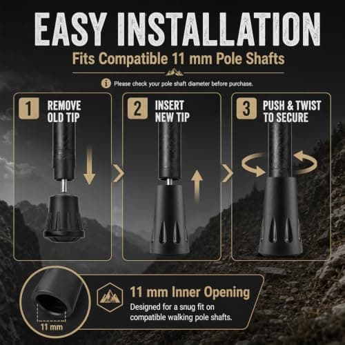 Limiebllu 15Pcs Hiking Poles Rubber Buffer,Non Slip Walking Pole Rubber Tip — view 5