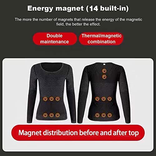 Heated Clothing, USB Rechargeable Thermal Base Layer Top with Far Infrared Heating for Skiing Motorcycle Camping(Men Black,3XL-3XLarge) — view 4