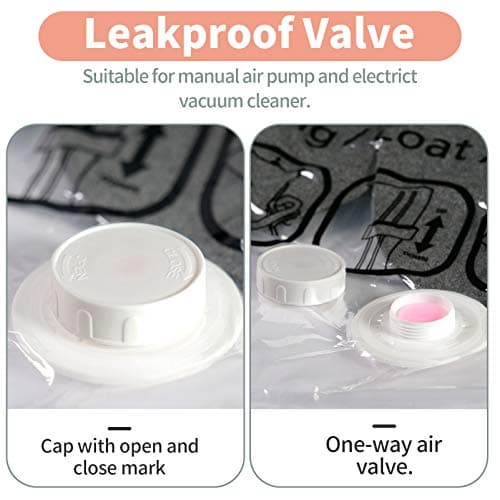 Meetall 4Pack Hanging Vacuum Storage Bag Reusable Space Saver Compressed Bag with Hangers.2pcs in 26.3x35.4inch(67x90cm) and 2pcs in 26.3x43.3inch (67x110cm).Work with Any Vacuum Cleaner. — view 4