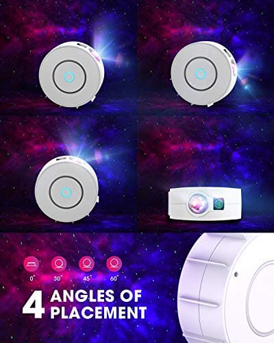 SUPPOU LED WiFi Galaxy Projector, Smart Night Light Kids Adults 3D Star Projector Light with RGB Adjustment/Voice Control/WiFi/Timer Compatible Alexa Google Assistant for Room Decor — view 6