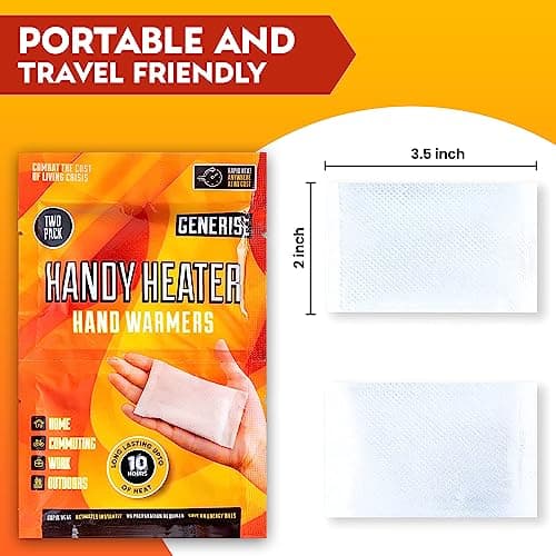 Hand Warmers Disposable Generise Hand Warmer TWIN PACK (2 Pairs) - Long Lasting Constant Heat Perfect for Cold Weather - Up to 10 Hours of Heat — view 4