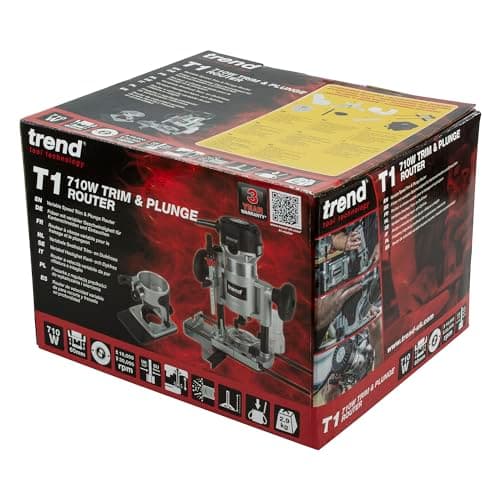 Trend Dual-Base Trim & Plunge Router, 1/4 Inch Collet, 710W, 240V — view 5