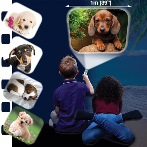 Brainstorm Toys Puppies Stem Torch and Projector – 24 Dog Images, Projects Clear Pictures up to 1 Metre Wide, Interactive Educational Kids Flashlight Toy — view 5