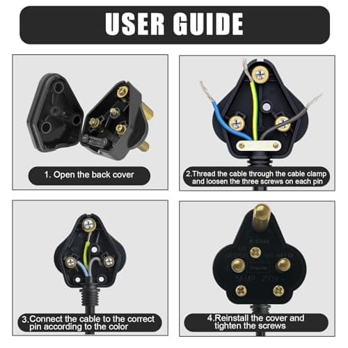 5 Amp Basic Plugs Rewireable Round Pin Plug Compliant, 5 Pack — view 5
