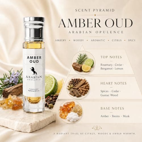Arabian Opulence FR5 AMBER OUD Roll-on Perfume Oil | Concentrated Fragrance Body Oil | Long Lasting Oil Based Perfume for Unisex | Travel Size Bottle Alcohol-Free (6ml) — view 5