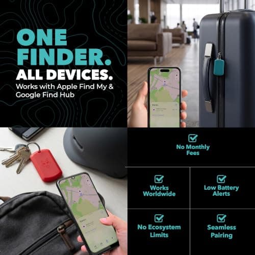 WOLFTRAX Tracker Tag | Works with Apple Find My & Google Hub | UK Made — view 3