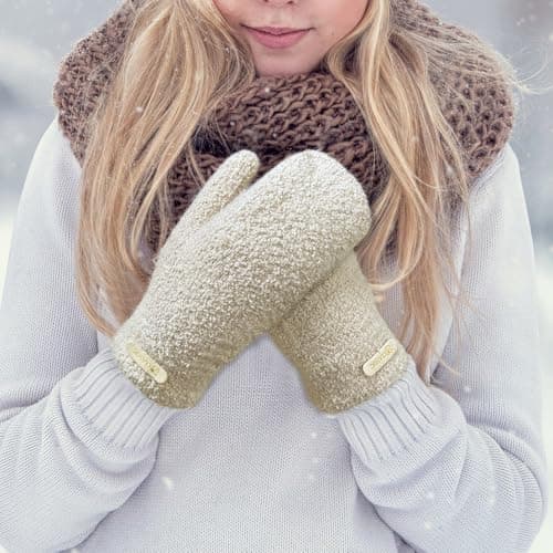 Winter Gloves for Women Arctic Velvet Mittens Thick Fleece Thermal Gloves — view 3