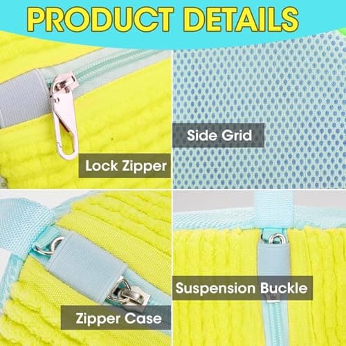 2Pcs Shoe Washing Bags for Machine-40x20cm Laundry Bag with Secure Zipper — view 4