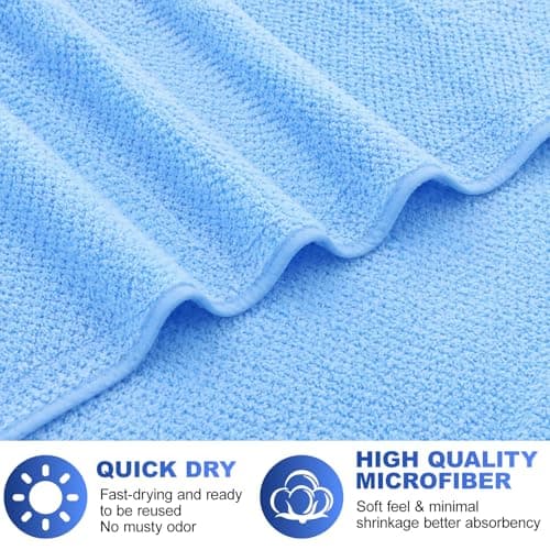 16 Pack Large Microfiber Bath Towels Bulk, 70 x 140 cm Quick Dry Towel Set — view 5