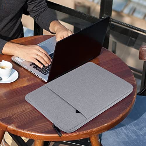 Chelory 13 14 Inch Laptop Sleeve Bag for 13 Inch MacBook Pro MacBook Air 14 inch MacBook Pro, 13.3 13.6 14 Inch Notebook Computer Ultrabook Shockproof Protective Cover iPad Tablet Carrying Case, Gray — view 5