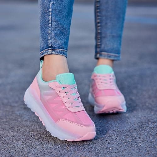 Roller Skate Shoes for Women Girls Sneakers with Detachable Wheels Sport Shoe Suitable for Halloween Christmas Birthday Party Gifts — view 2
